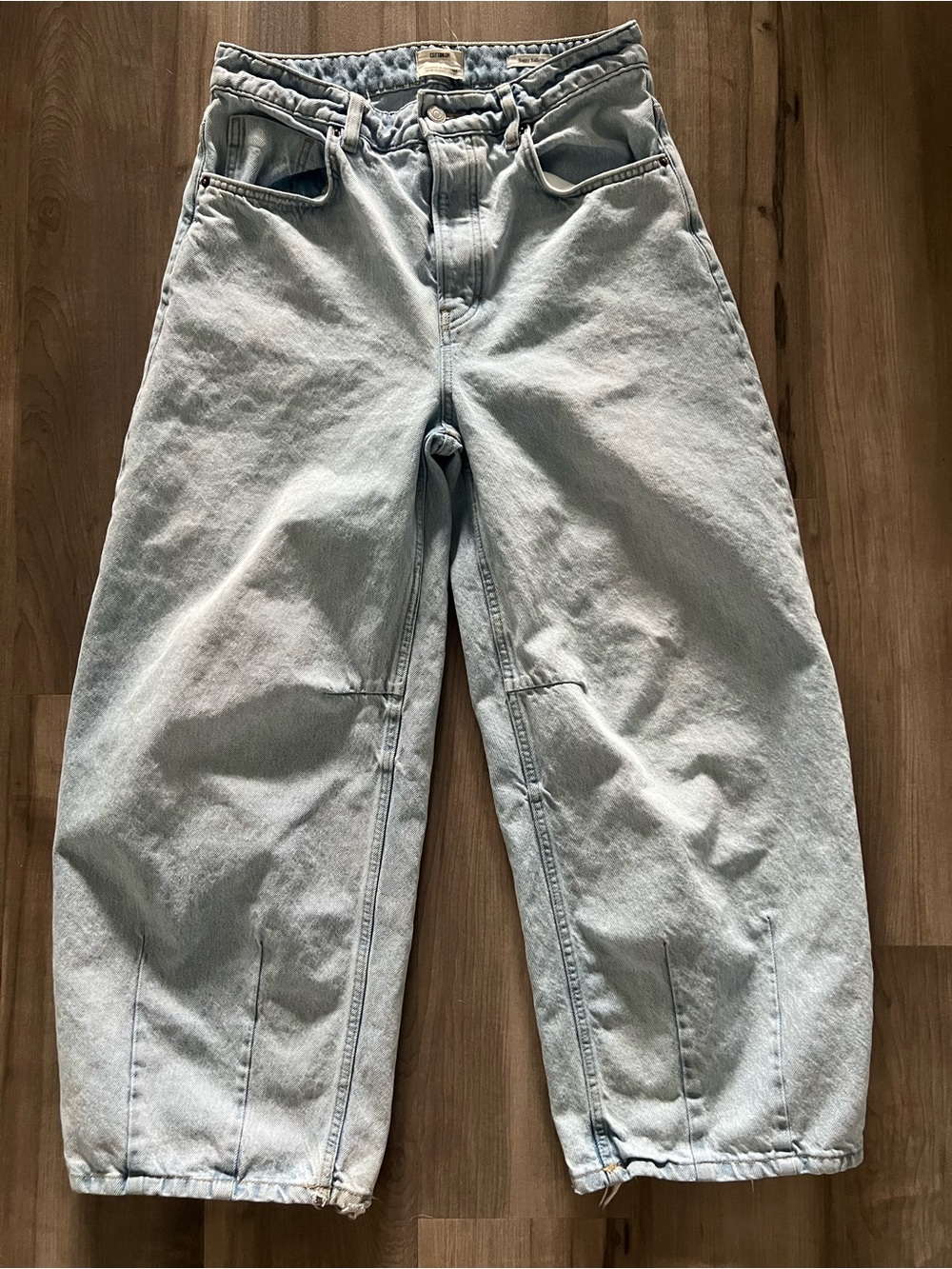 COTTON:ON Baggy Balloon Jeans Women's Size 30 Blue Light Wash Y2K Skater Wide